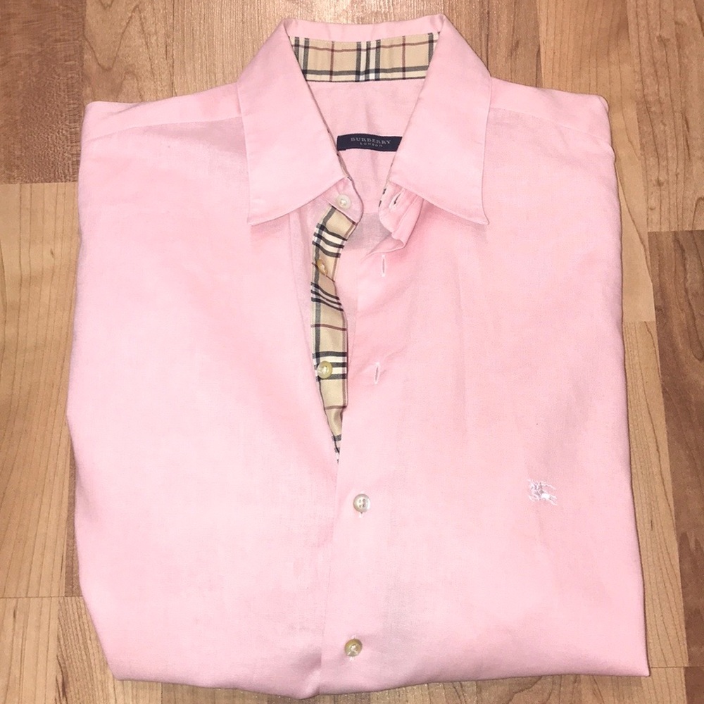 Burberry Pink Linen Shirt
